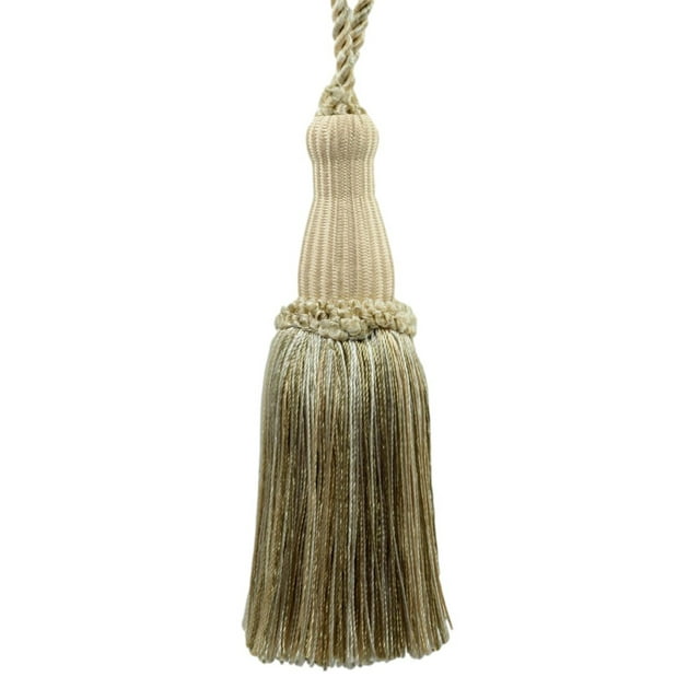 Decorative 5 1/2" (14cm) Key Tassel, 5 1/2" (14cm) Loop (Style# KTC055), Sand Dollar Beige Multicolor (Color# PR11) Sold Individually
