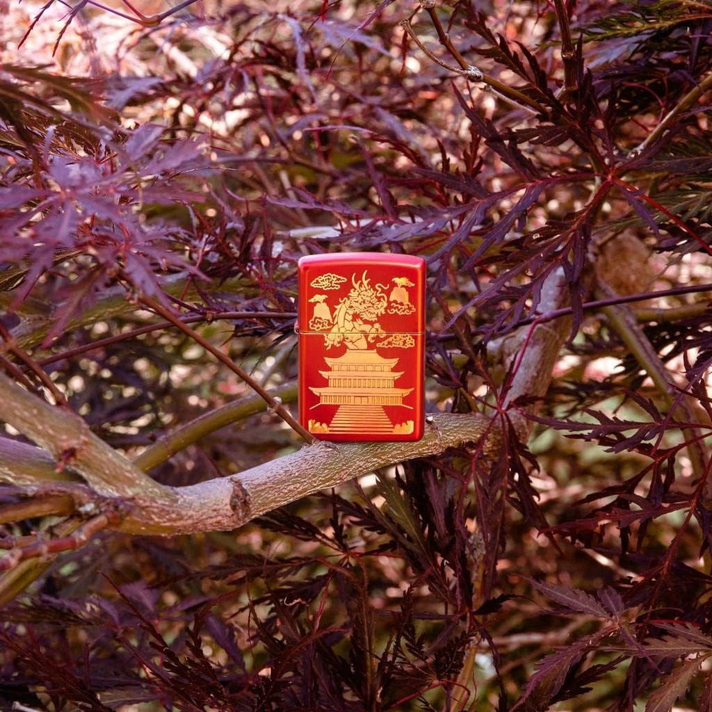 Zippo Lighter - Personalized Customize Message Engrave on Backside for Dragon (Eastern Design #49517)