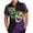 Brown, variant on Mardi Gras Outfit for Men Button Down Short Sleeve Shirts Feathers Graphic Tee Funny Novelty Shirts Casual Collared Blouses