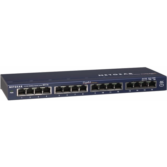 Conmutador no administrado Gigabit Ethernet de 16 puertos NETGEAR GS116NA