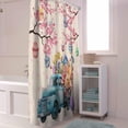 thumbnail image 6 of Easter Eggs Shower Curtain Blue Truck Easter Shower Curtains for Bathroom Butterfly Flower Pink Cherry Blossom Bath Curtains Sets for Spring Easter Bathroom Decor Waterproof Small Stall 36" X 72", 6 of 6