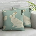 thumbnail image 3 of Pieces Soft Pillowcases King , Cute White Rabbits Decorative Bed Pillow Sham Rectangle Cushion Cover for Sofa Couch Zipper Closure, 3 of 5