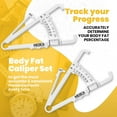 thumbnail image 2 of Skinfold Body Fat Caliper - Skin Fold Body Fat Analyzer and Handheld BMI Measurement Tool Skinfold Caliper Device Measures Body Fat for Men and Women by MEDca - (Pack of 2, White), 2 of 5