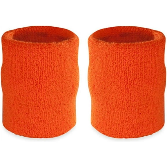 One Size Of 2Pcs Arm Sweatbands, Absorbent and Breathable Thick Cotton Bands for Working Out, Gymnastics, Basketball, Tennis, and Football, Multiuse 4-inch Wristbands for Costumes and Cosplay