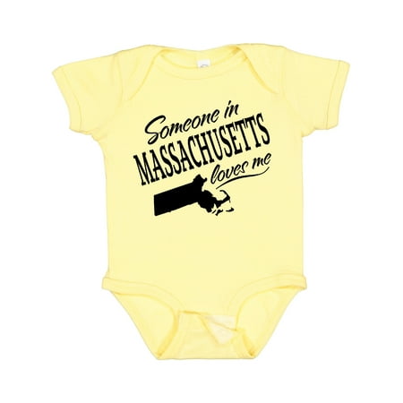 

Inktastic Someone in Massachusetts Loves Me Gift Baby Boy or Baby Girl Bodysuit