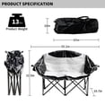 thumbnail image 3 of Double Folding Camping Loveseat Chair with Cup Holders for Outdoor Sports and Fishing, 3 of 8
