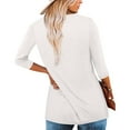 thumbnail image 4 of ShiShine Womens Tops 3/4 Sleeve V Neck Shirts Dressy Casual Tunic Blouses 2025 Fall Tees, 4 of 8