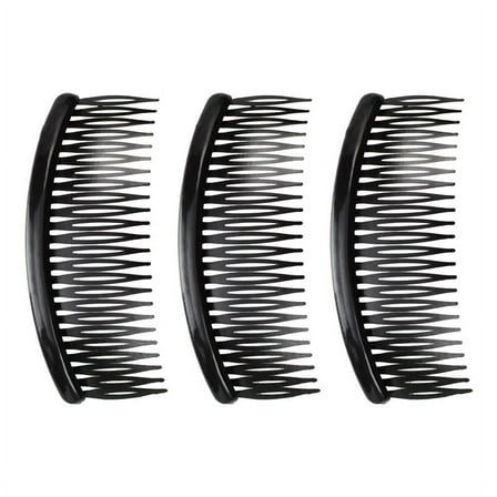 Black Plastic 24 Teeth Hair Comb Clip Clamp 6 Pcs for Lady