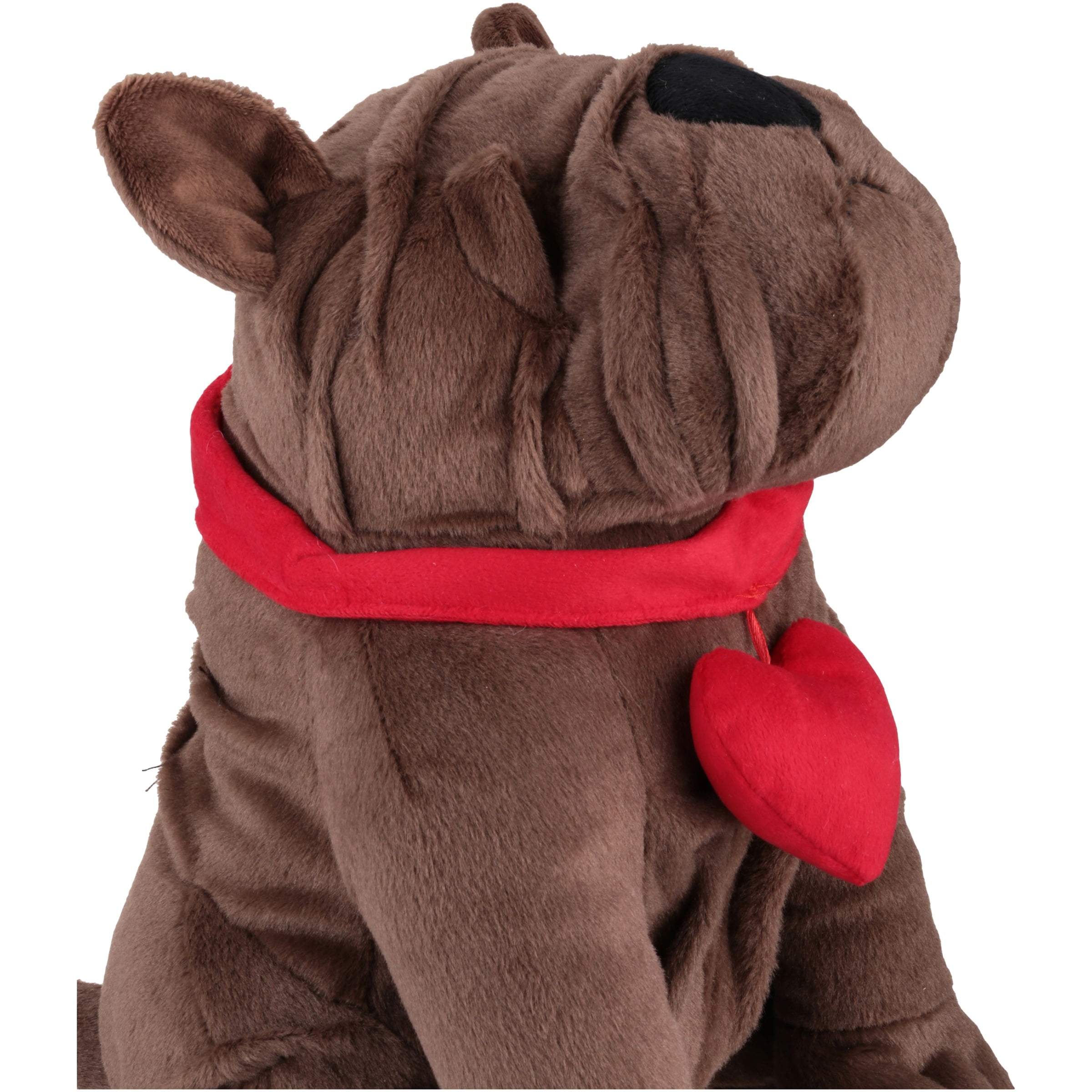 Details about   Dan Dee Bulldog Sitting Plush 14” Heart Collar Brown Dog Stuffed Animal New 