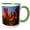 Green/White, variant on 3drose, Red Rock Formation, Red Canyon, Utah, Usa - Us45 Mhe0002 - Michel Hersen, 15oz Two-tone Red Mug