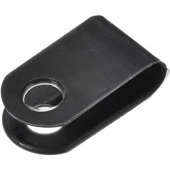 Cable Clips Wire Holder U-clamp Fastener 3.3mm for Home Office Cords Management Black 100Pcs