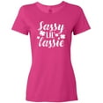 thumbnail image 3 of Inktastic Saint Patrick's Day Sassy Lil' Lassie with Shamrocks Women's T-Shirt, 3 of 5