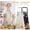 Black,Beige, variant on Butterfly Printed Kitchen Apron with Adjustable Straps,Professional Cooking Bib Apron for Women,Waterproof and Stain-Resistant Home Chef Smock