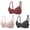 Multicolor-B, variant on Women's 3 Pack Longline Push-Up Bras, Underwire Padded Lace Bralette with Floral Hem, Full Coverage Lift Bra B C D Cup, Wine/Black/White