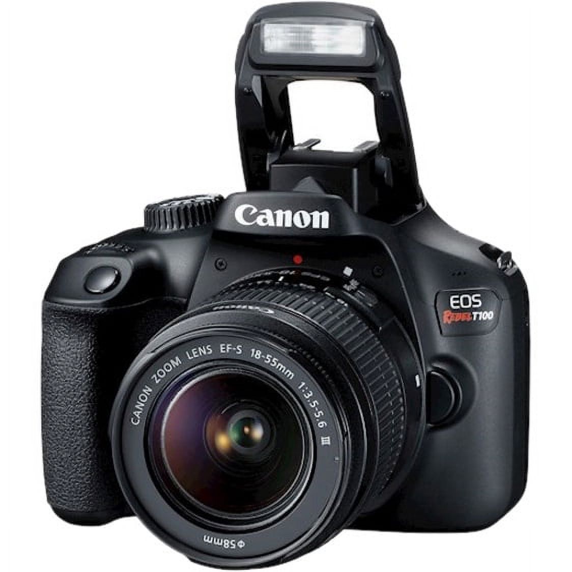 Canon EOS Rebel T100 18 Megapixel Digital SLR Camera with Lens, 0.71", 2.17", Black - image 8 of 10