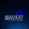 thumbnail image 2 of Glowneon Howdy Cowboy Hat Neon Sign, Wall Art Long-lasting Decor, 2 of 4