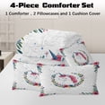 thumbnail image 2 of Sleepwish Kids Bedding Set 4 Pieces Super Soft Unicorn Full Comforter Set for Girls, White, 2 of 8