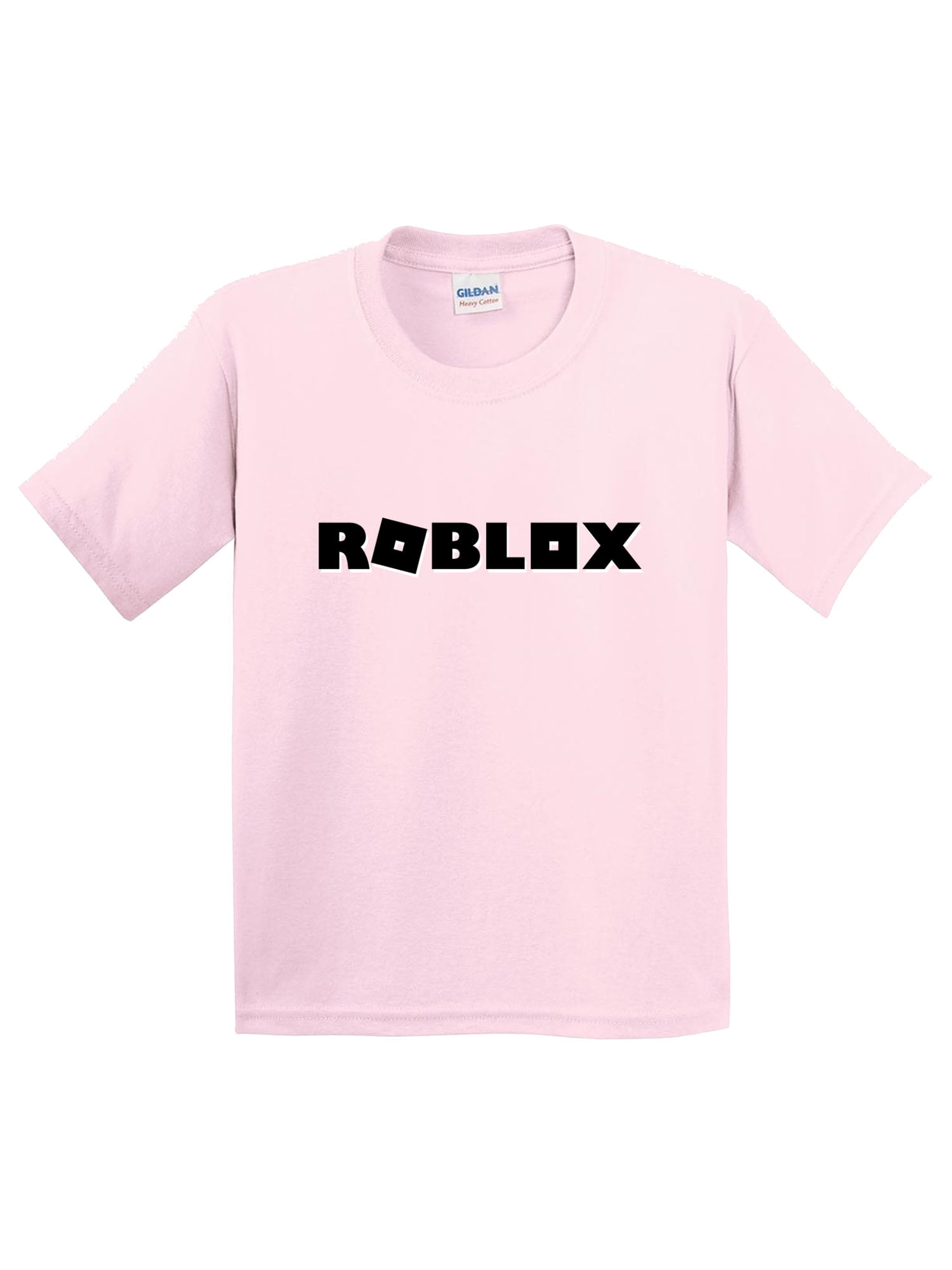 New Way New Way 1168 Youth T Shirt Roblox Block Logo Game Accent Medium Light Pink Walmart Com Walmart Com