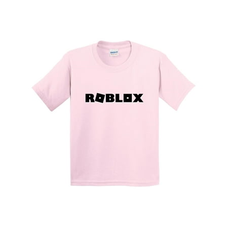 Trendy Usa 1168 Youth T Shirt Roblox Block Logo Game Accent Medium Light Pink - 