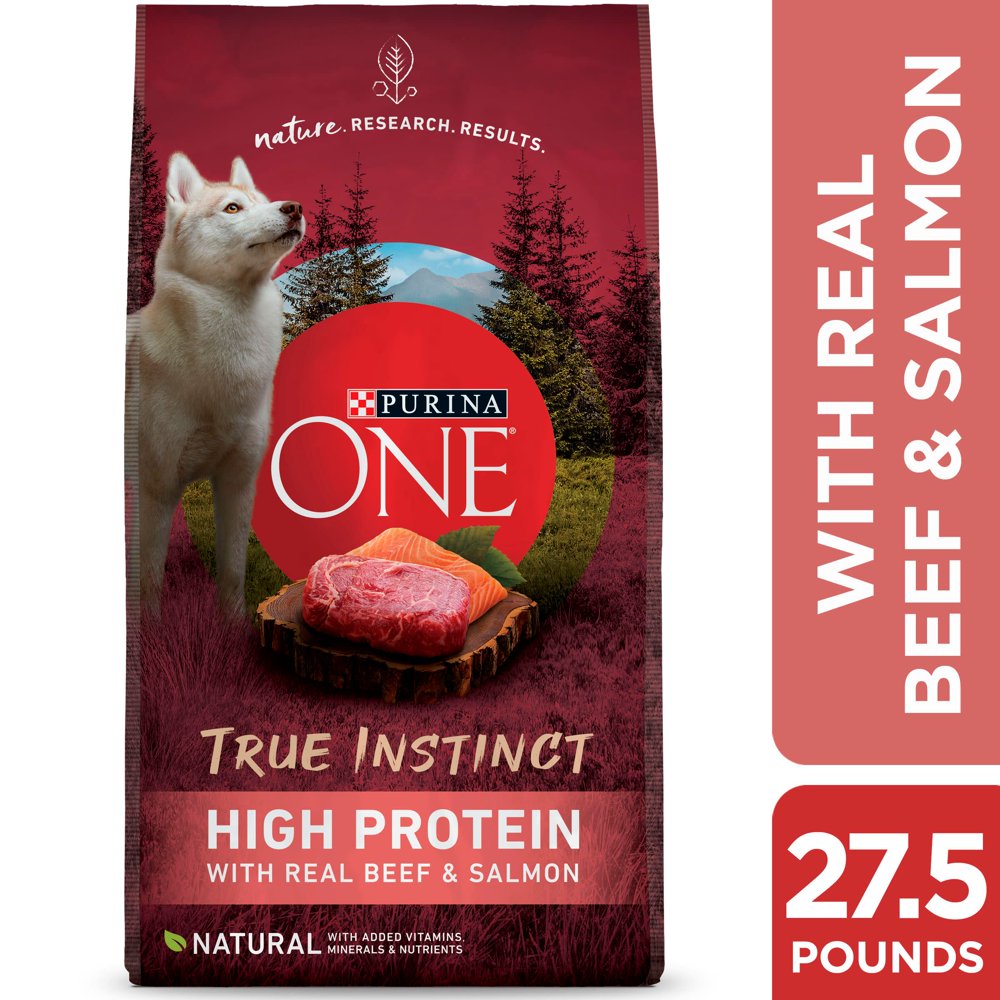 Purina ONE Natural, High Protein Dry Dog Food, True Instinct With Real
