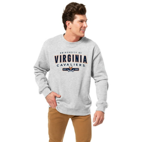 Men's League Collegiate Wear Heather Gray Virginia Cavaliers Essentials 2.0 Fleece Pullover Sweatshirt