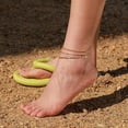 thumbnail image 3 of Godewogo Ankle Bracelets for Women Waterproof,14K Real Gold Plated Dainty Ankle Bracelets Handmade Adjustable Chain Summer Beach Jewelry Gifts, 3 of 7