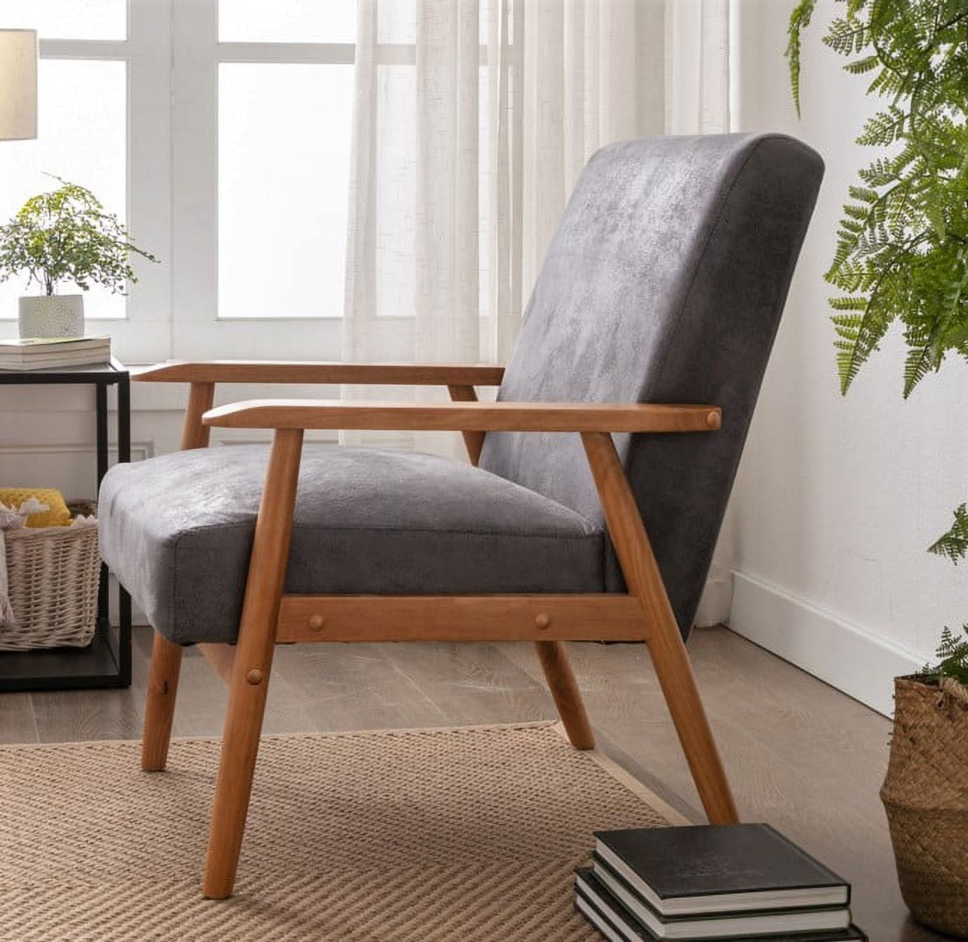 Uspridefurniture Losurdo 25.4'' Wide Tufted Accent Chair -Gray