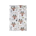 thumbnail image 1 of Forest Hanging Pocket Organizer, Pattern of Deer Face Floral Head Blossoming Leaves Merry Christmas, Printed Polyester Storage Bag with Pockets, 14" x 20", Rust Rose and Dark Blue Grey, 1 of 2