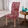 thumbnail image 2 of Stretch Dining Room Chair Slipcovers Spandex Fabric Removable Washable Chair Protector Cover for Dining Room, Hotel, Ceremony, Wedding, Party (Dd Red, 4 Per Set), 2 of 7
