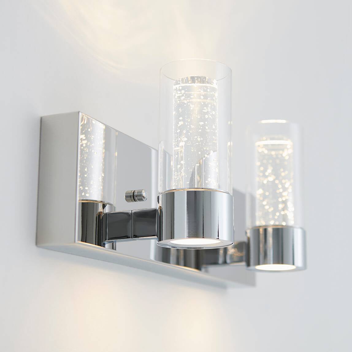 Contemporary Cylinder 4-Light Chrome 4K LED Vanity Light by Lithonia Lighting 