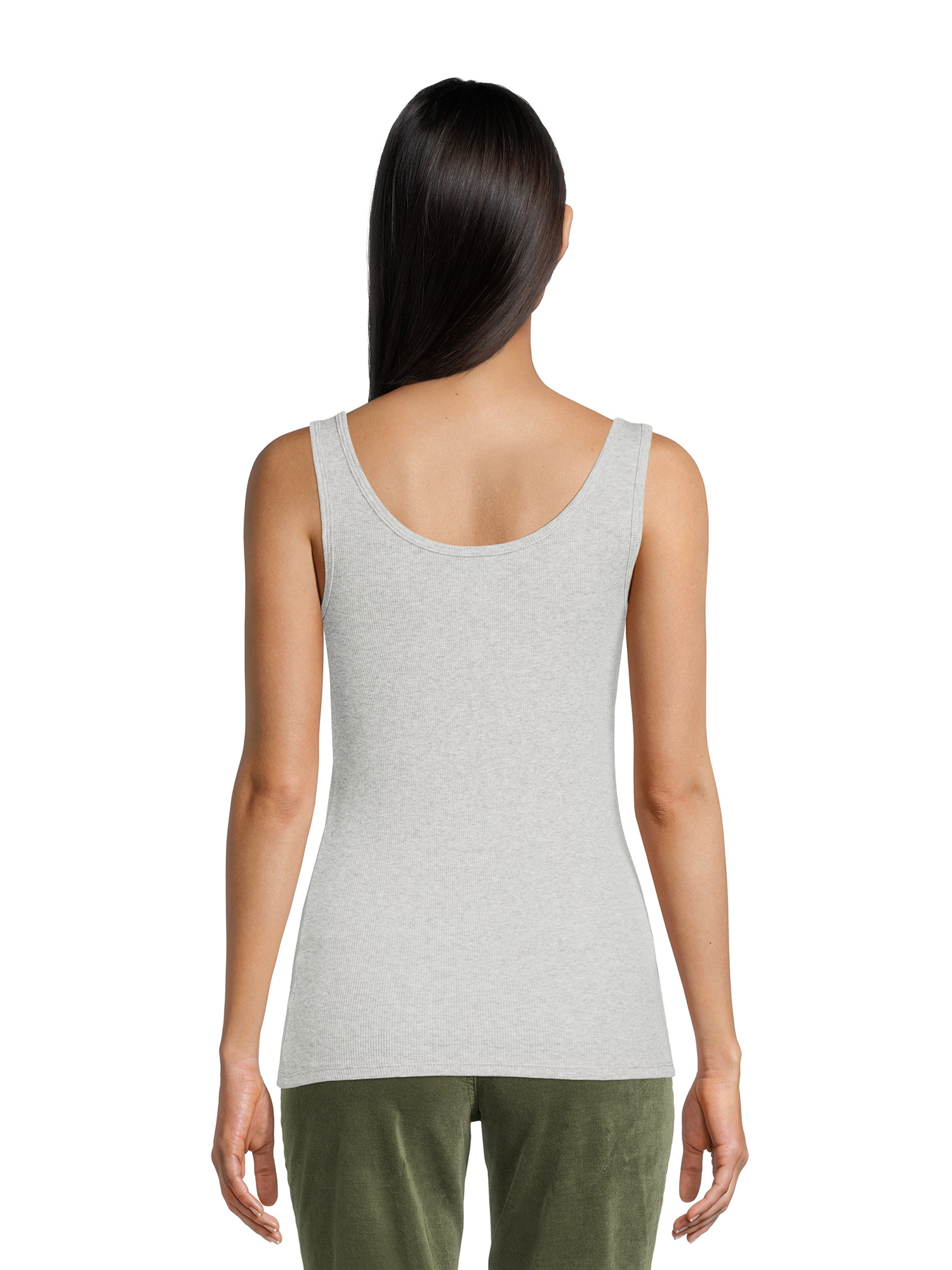 Time and Tru Women's Ribbed Tank Top, 3-Pack, Sizes XS-XXXL - image 4 of 5