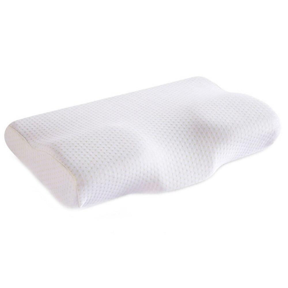 Contoured Cervical Orthopedic Pillow Memory Foam Sleep Pillows Butterfly Spine 