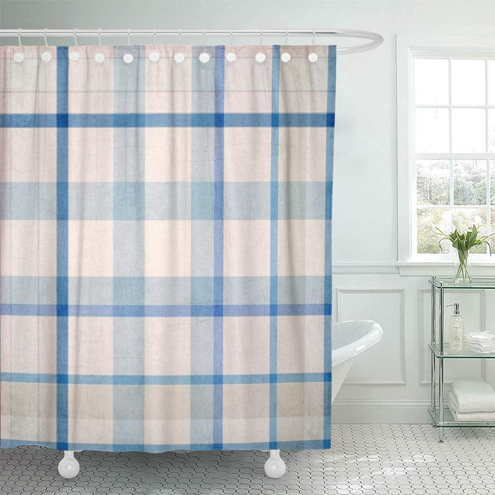 PKNMT Pink Check Plaid Pattern Blue Tartan Pastel Light Checkered