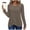 Brown, variant on FAIWAD Long Sleeve Tops for Women Crew Neck Button Decor Knit Tunic Tops Casual Fall Winter Layering Blouse
