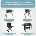 thumbnail image 2 of Upgraded Griddle Cover - 22 Inch 28 Inch Single Shelf Griddle Cover with Hood and Stand for Blackstone, Waterproof & Heavy Duty with Large Air Vent and Straps, 2 of 7