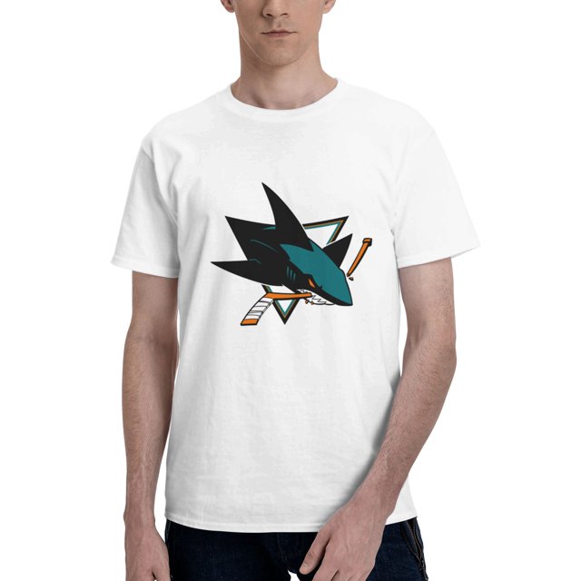T-Shirt à Manches Courtes Mode pour Hommes San Jose Sharks Blanc 3TG