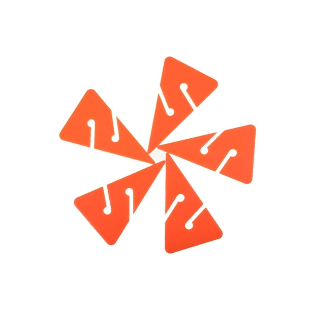 Wosthever 5 uds Logos geometría tres plástico señal segura que indica pequeño ligero reemplazo de señal bajo el agua Deportes acuáticos Naranja