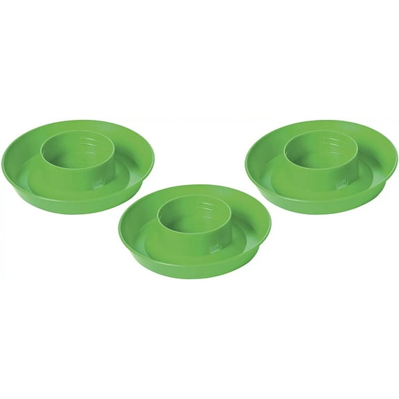 Little Giant Screw-On Poultry Waterer Bases 1qt Green 3PCK