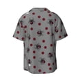thumbnail image 2 of KLL Halloween Spider Print Men's Shirt Short Sleeve Button Down Summer Cuba Beach Shirts- XX-Large, 2 of 7