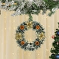 thumbnail image 5 of Cinvoph 13.8" Artificial Tinsel Christmas Wreath for Front Door, Green Wreath Xmas Collection for Indoor and Outdoor Christmas Wedding Home Centerpiece Door Window Decorations, B, 5 of 6