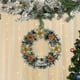 thumbnail image 5 of Herunwer Christmas Wreath with Flocked Pine, Red Poinsettias, Gold Stars, Natural Pine Cones, Holiday Door Decorations, 5 of 6