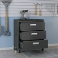 thumbnail image 4 of Fortress Textured Metal 31.5" Garage Mobile Chest with 3 Full Extension Drawers y, 4 of 10
