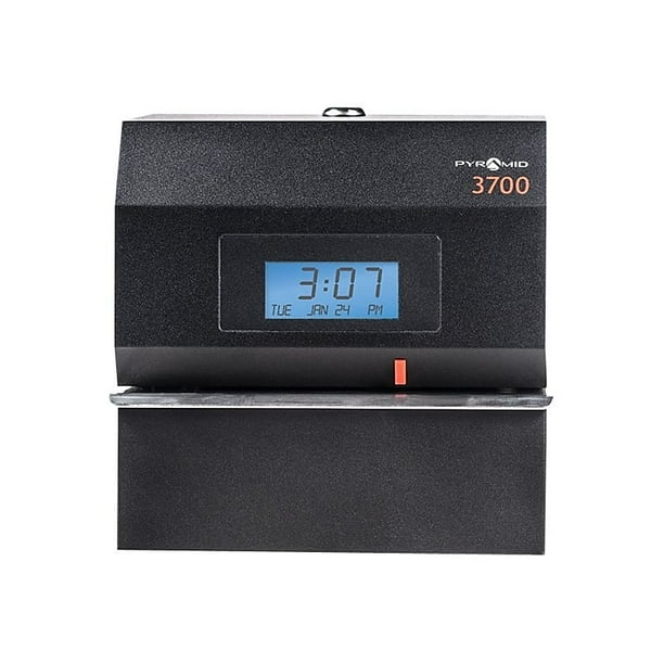 Pyramid Punch Card Time Clock System Black 3700
