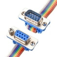 thumbnail image 5 of IDC Rainbow Wire Flat Ribbon Cable DB9 Male to DB9 Female Connector 2.54mm Pitch 11.8inch Long, 5 of 5