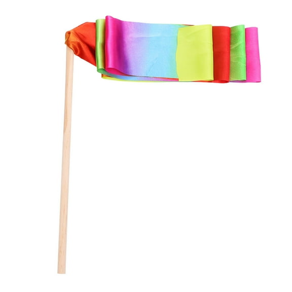 Raindrops  2 PCS Twirling Rod Ribbons Gymnastics Party Decorations Rhythmic Sticks Dance for Children