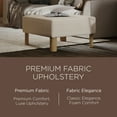 thumbnail image 2 of Maven Lane Lena Contemporary Upholstered Ottoman w/ Refined Natural Wood Finish, 2 of 6