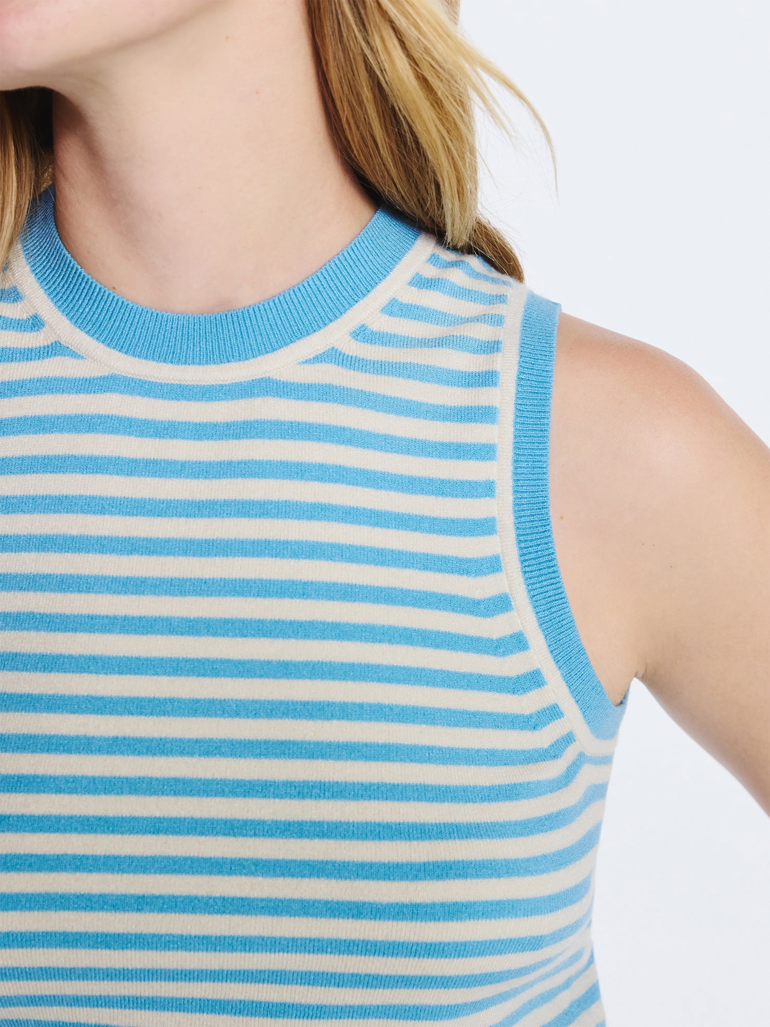Free Assembly Women's Cozy Yarn Sleeveless Sweater Shell, Lightweight, Sizes XS-XXL
