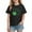 Black, variant on Cethrio Girls Cotton T-shirts, Graphic Short Sleeve Party Casual St Patrick's Day Tops Purple Size 7-8