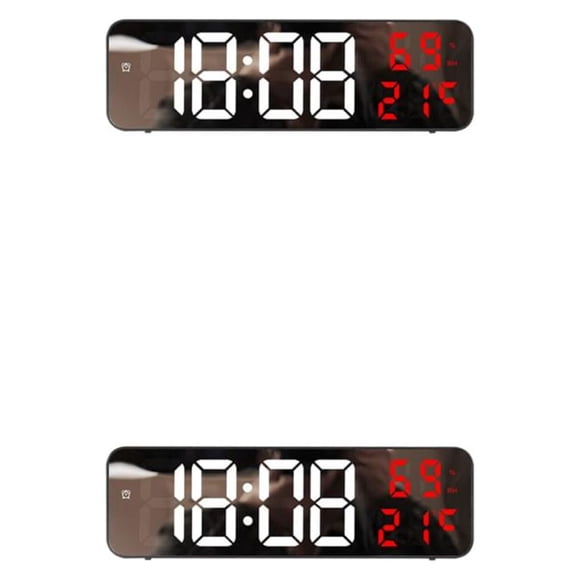 Injueey Reloj digital LED grande - Alimentado por opciones de ubicación Modelo nocturno Temporizador 15 grande Type2 NO2