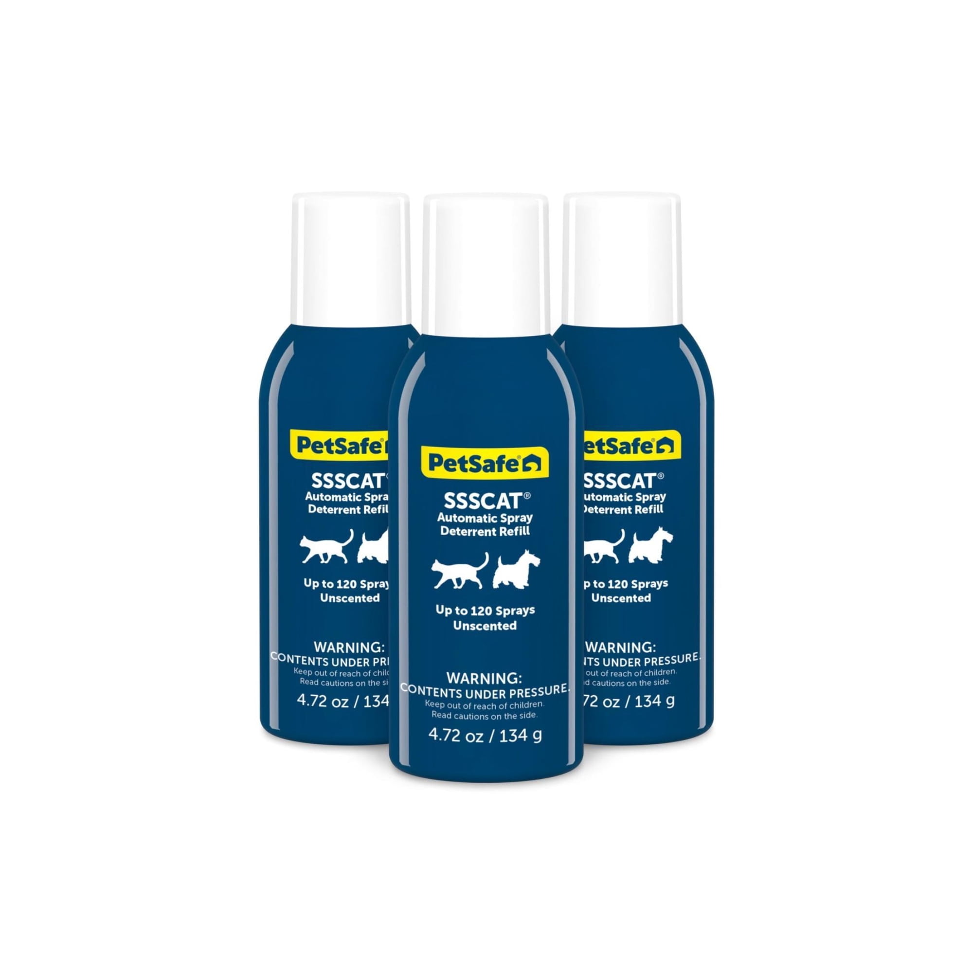 PetSafe SSSCAT Refill Can for Motion Activated Automatic Spray Pet Deterrent for Cats and Dogs, Pack of 3